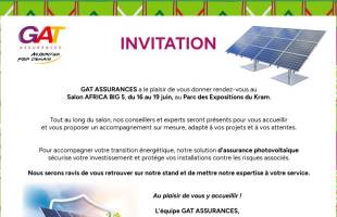 GAT ASSURANCES participe au Salon Green Africa, du 16 au 19 juin au Parc des Expositions du Kram